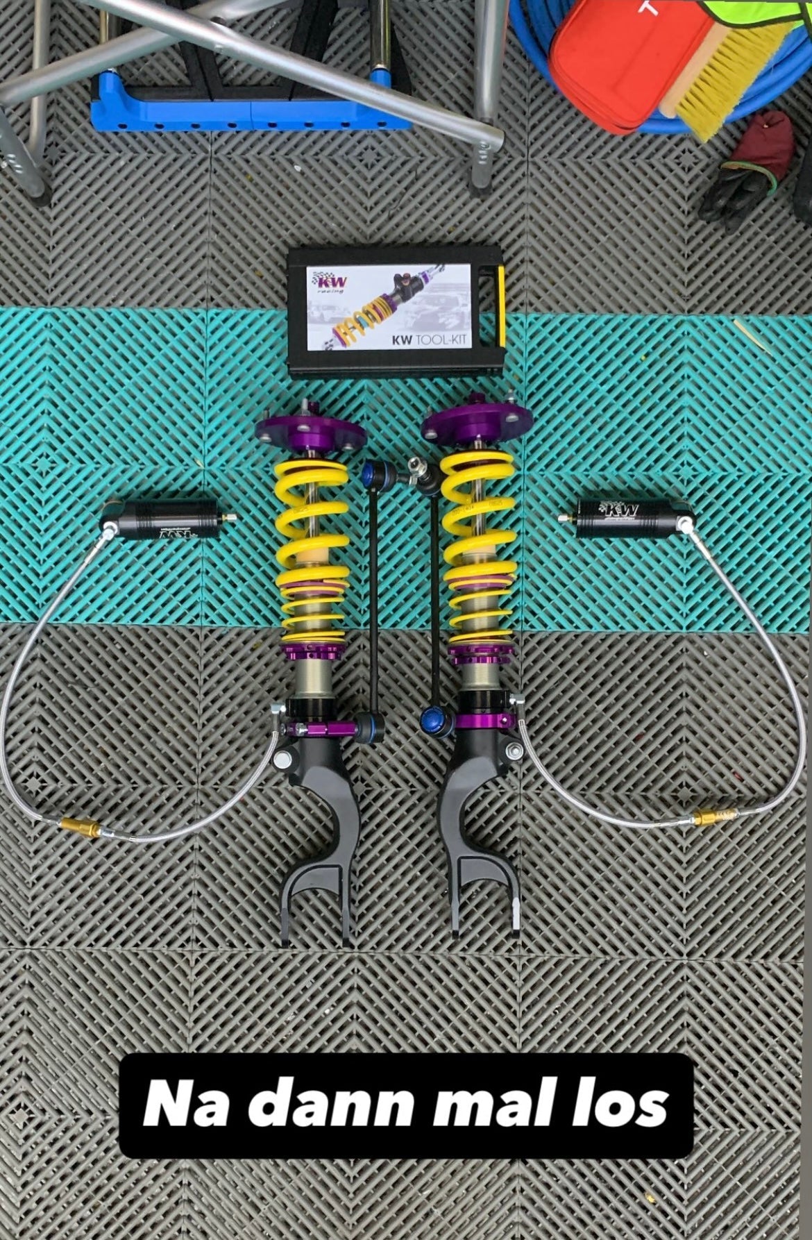 KW V4 Racing Gewindefahrwerk Tesla Model 3 Sonderanfertigung Rennsport KW Suspension