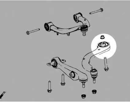 Lager für Nachlauf des unteren hinteren Querlenker VA Tesla Model 3 / Y SilentDrive.de