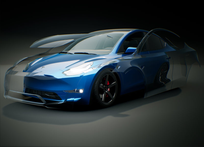 Steinschlagschutz Folierung Tesla Model 3 / Model Y SilentDrive.de