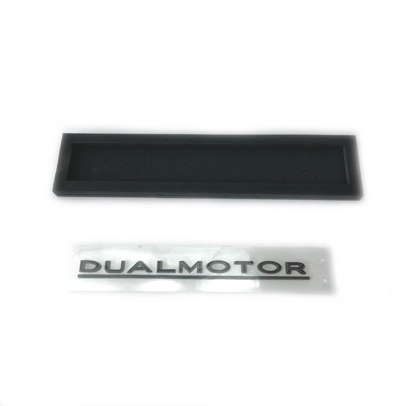 Tesla Model S / 3 / X Schriftzug Dual Motor Heck SilentDrive