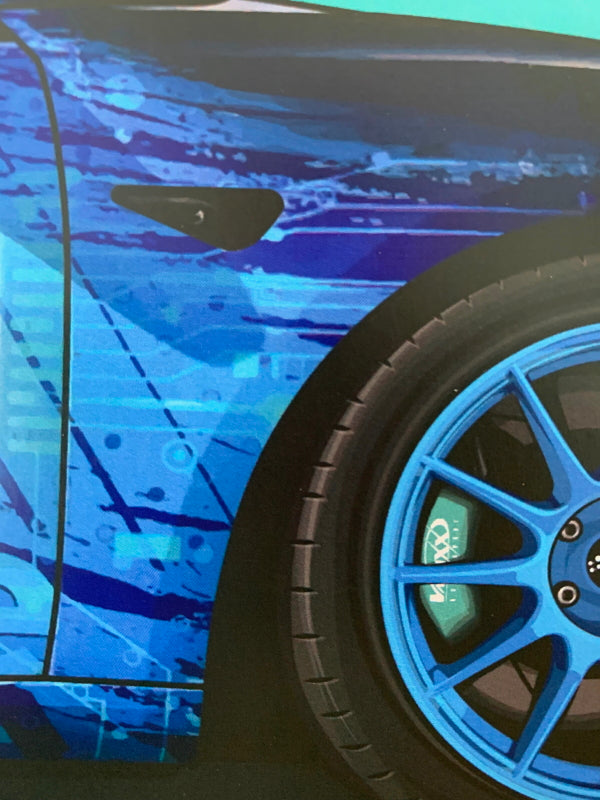 Tesla Model 3 Art Print SilentDrive.de