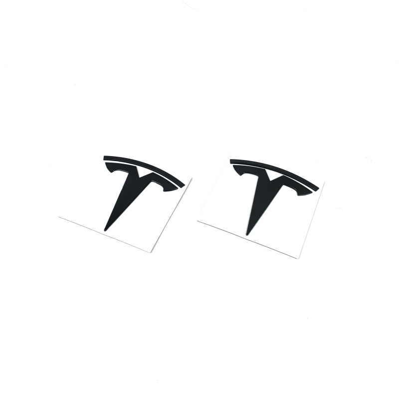 Tesla Model Y Front Logo + Hecklogo schwarz METALL matt oder glanz SilentDrive