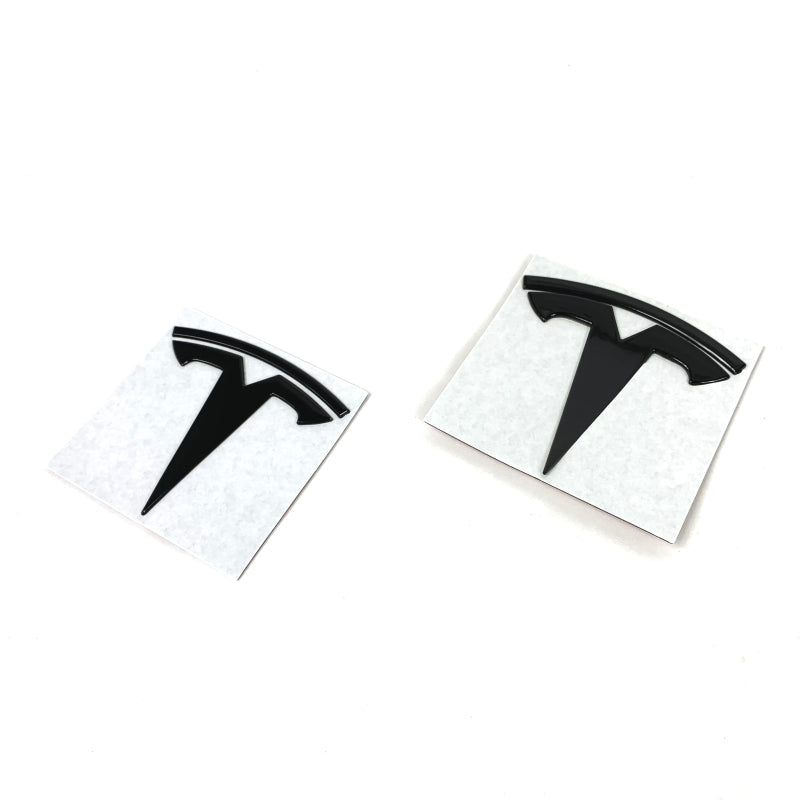 Tesla Model 3 Front Logo + Hecklogo schwarz METALL matt oder glanz SilentDrive