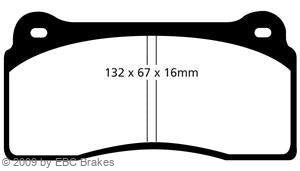 Tesla Model 3 EBC Bremsbeläge für NON Performance Bremsen AWD / RWD EBC