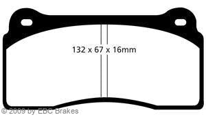 Tesla Model Y EBC Bremsbeläge für NON Performance Bremsen AWD / RWD EBC