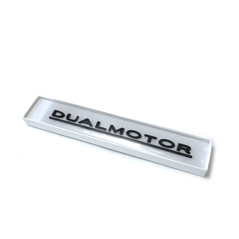 Tesla Model S / 3 / X Schriftzug Dual Motor Heck SilentDrive