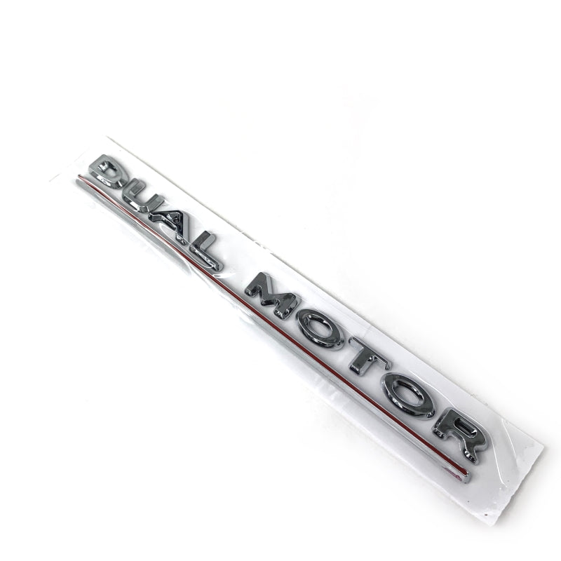 Tesla Model S / 3 / X Schriftzug Dual Motor Heck SilentDrive