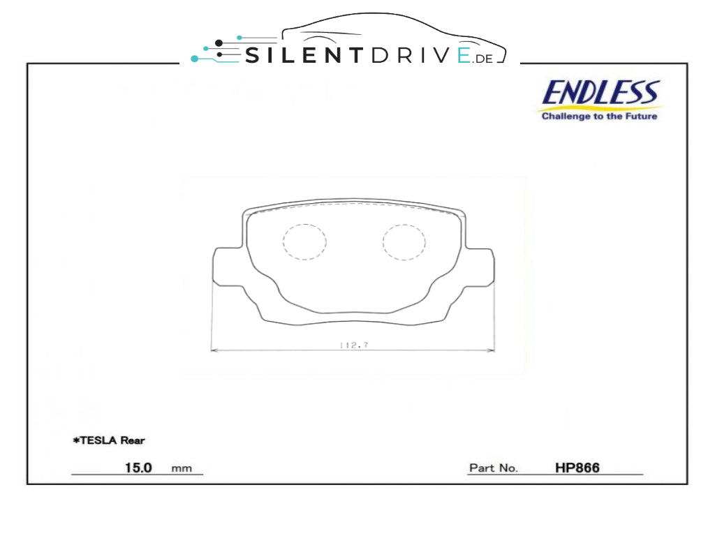 Bremsbeläge ENDLESS für den TRACK (Hinterachse)