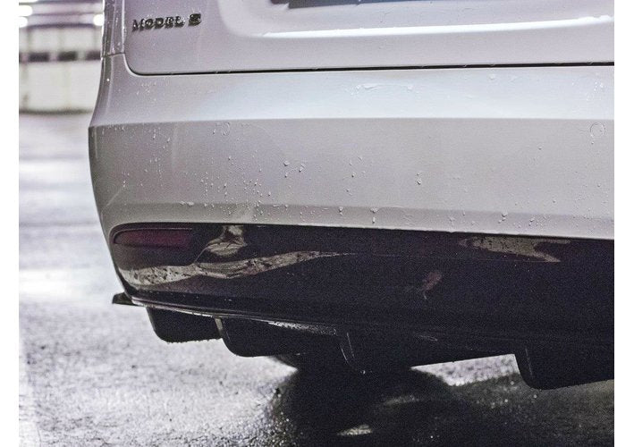 Heck Ansatz Diffusor für Tesla Model S Facelift Carbon Look