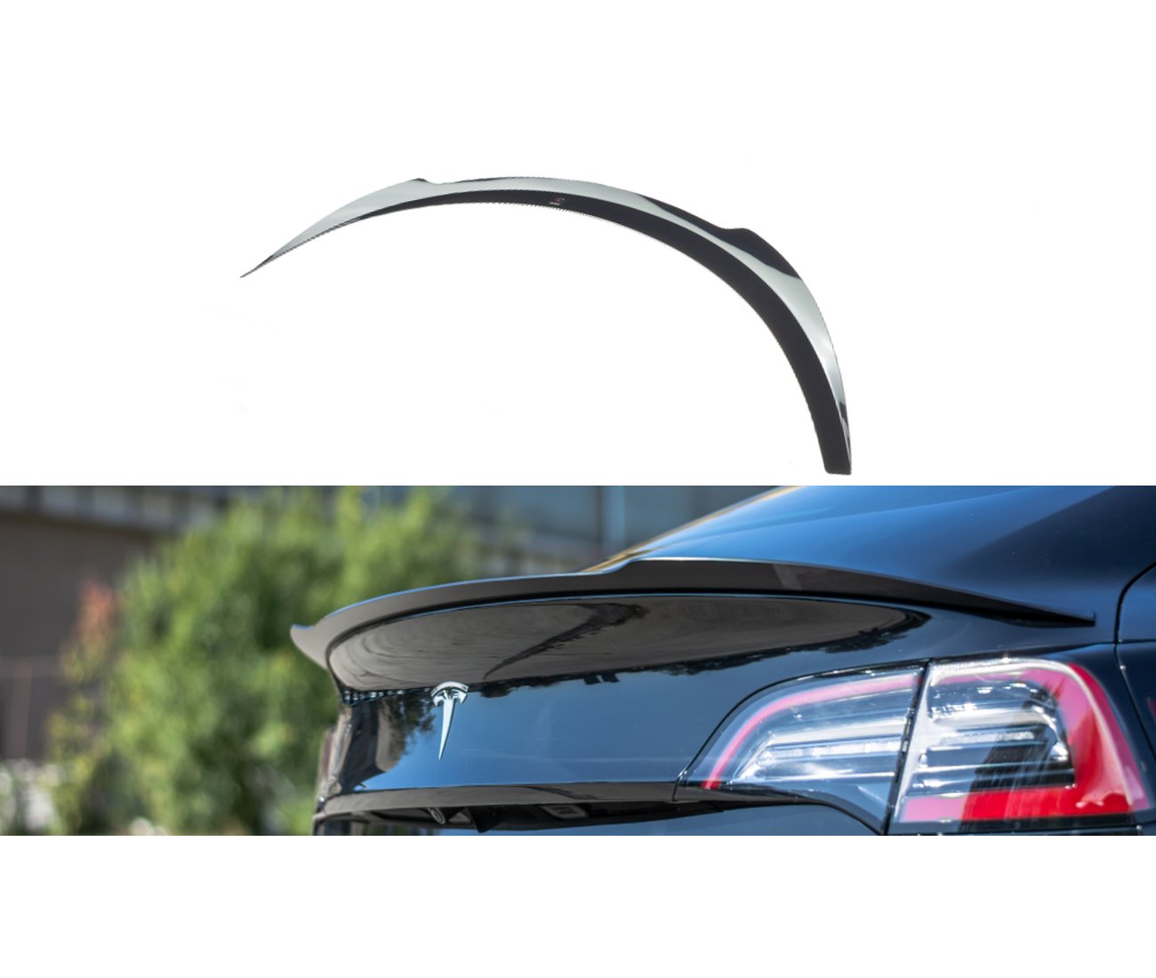 Maxton Design Heck Spoiler Aufsatz Abrisskante für Tesla Model 3 Maxton Design