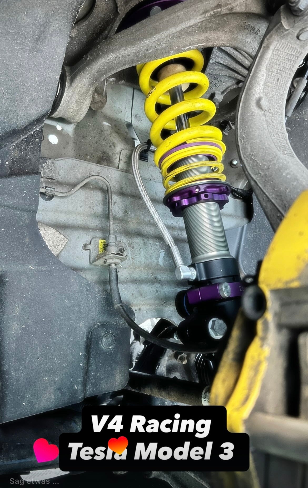 KW V4 Racing Gewindefahrwerk Tesla Model 3 Sonderanfertigung Rennsport KW Suspension