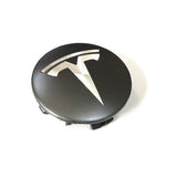 Tesla Model 3 / Y Highland Nabendeckel schwarz mit Tesla Logo silber SilentDrive.de