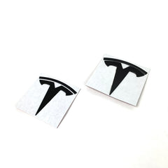 Tesla Model Y Front Logo + Hecklogo schwarz METALL matt oder glanz SilentDrive