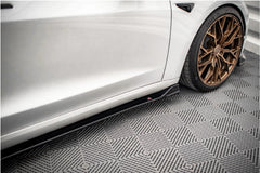 Seitenschweller Ansatz V2 Leisten für Tesla Model 3 Maxton Design