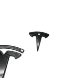 Tesla Model Y Front Logo + Hecklogo + Lenkradlogo schwarz matt oder glanz / Cover SilentDrive