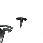 Tesla Model 3 Front Logo + Hecklogo + Lenkradlogo schwarz matt oder glanz / Cover SilentDrive