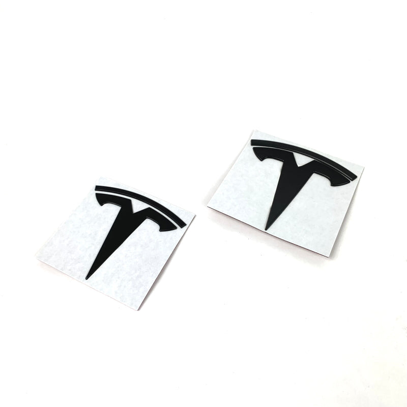 Tesla Model 3 Front Logo + Hecklogo schwarz METALL matt oder glanz SilentDrive