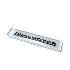 Tesla Model S / 3 / X Schriftzug Dual Motor Heck SilentDrive