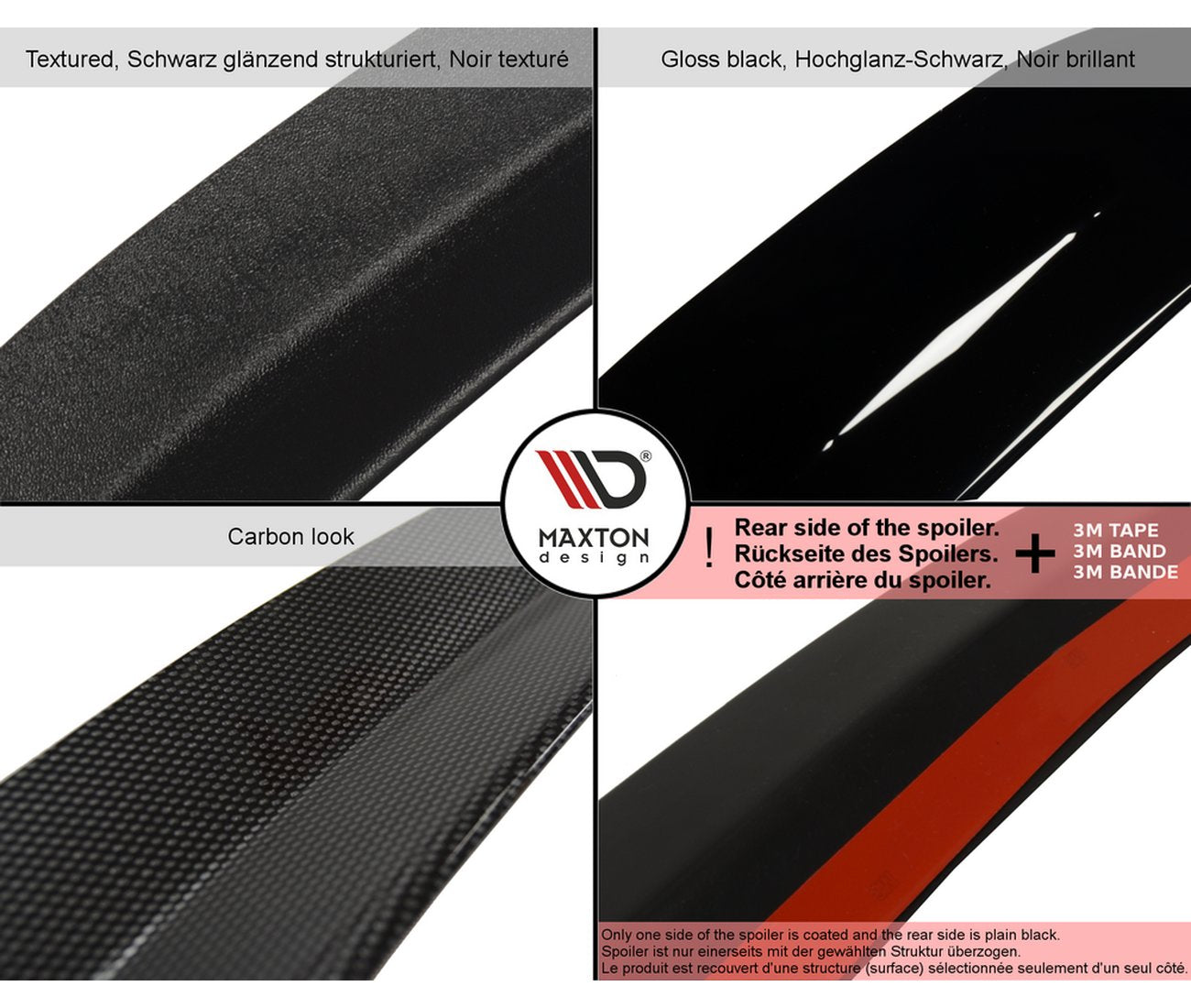 Maxton Design Heck Spoiler Aufsatz Abrisskante für Tesla Model 3 Maxton Design